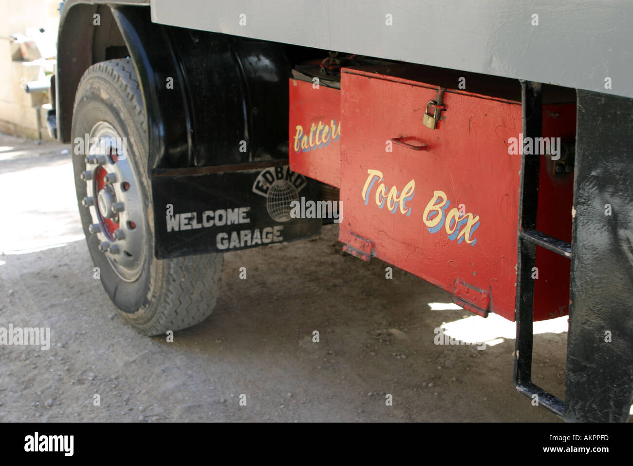 Tool box on lorry Stock Photo Alamy