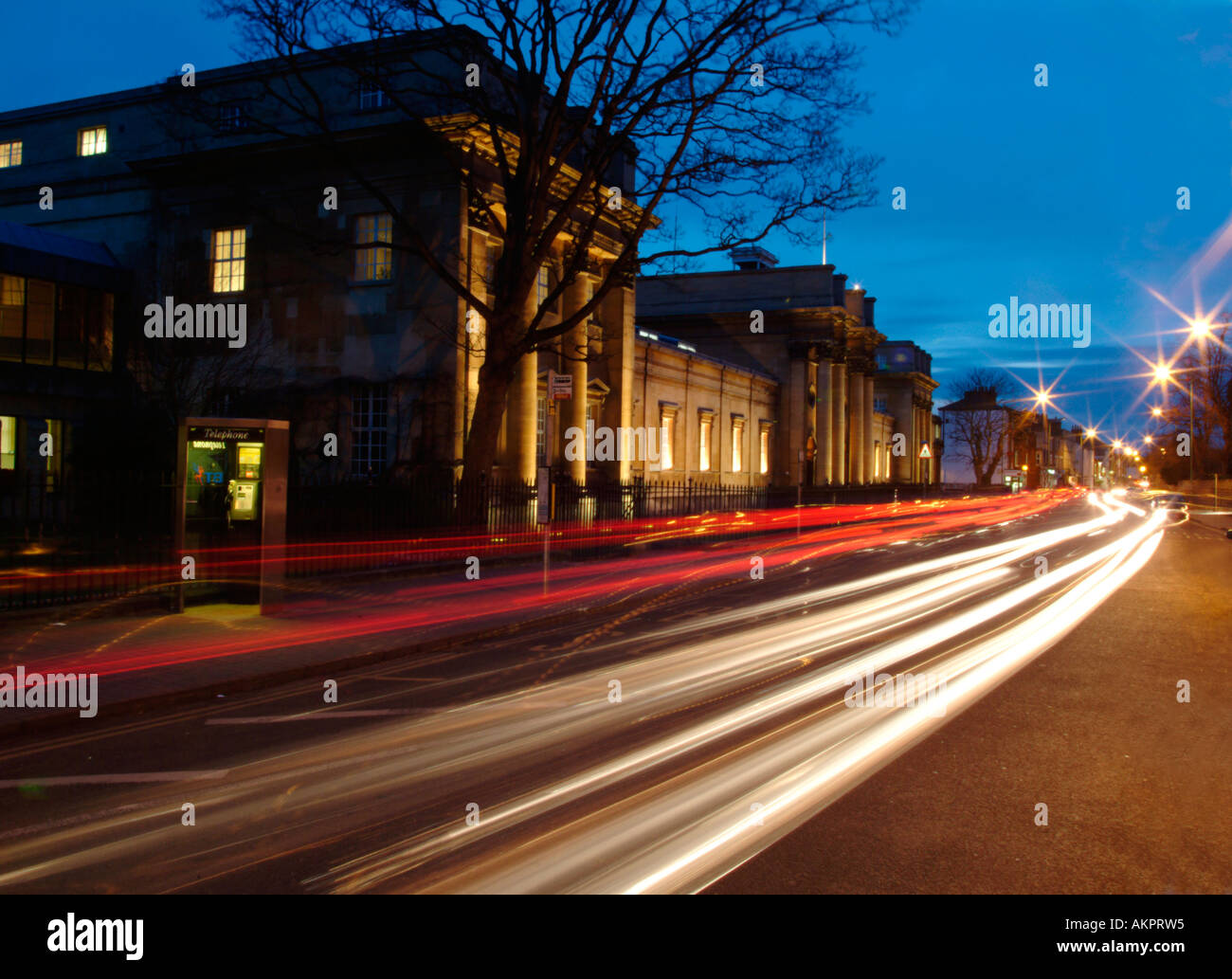 Oxford University Press at night Stock Photo