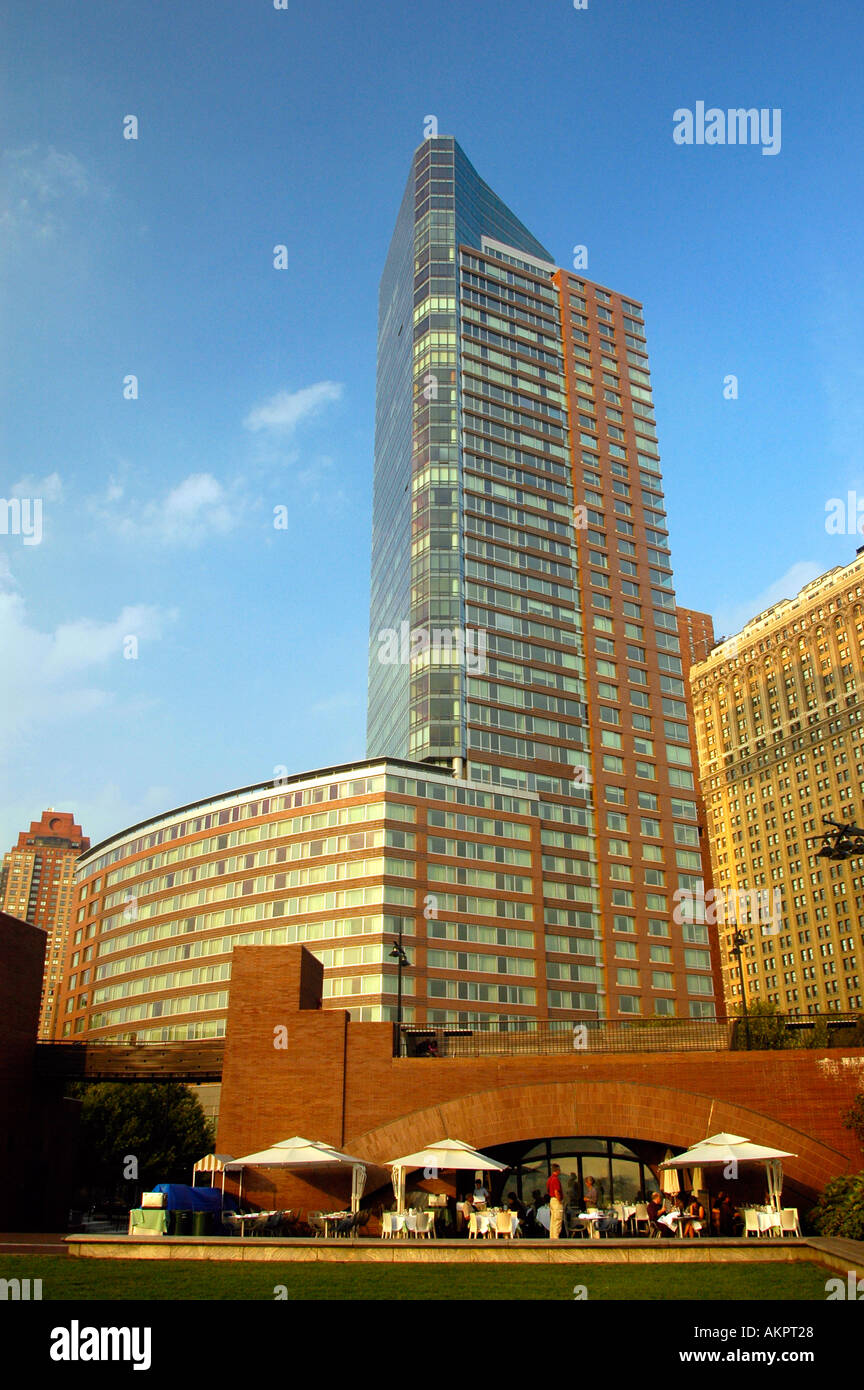 The Ritz Carlton Battery Park Hotel seen from Robert F Wagner Park Stock  Photo - Alamy