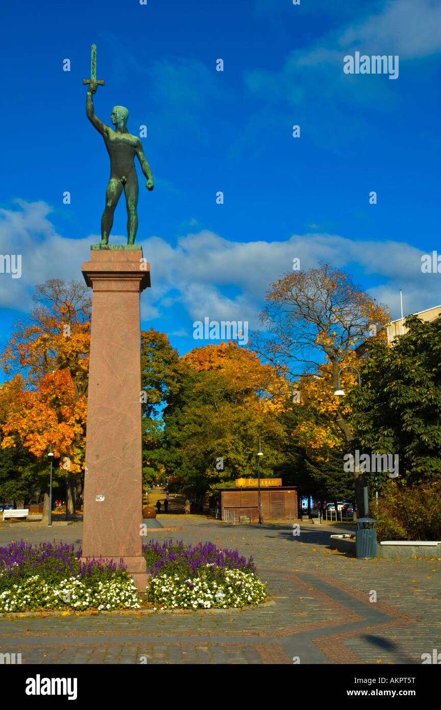 Vapaudenpatsas statue in Hämeenpuisto park central Tampere Finland EU Stock Photo