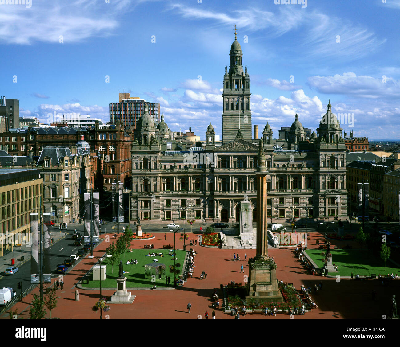 Glasgow chambers george square glasgow historic hi-res stock