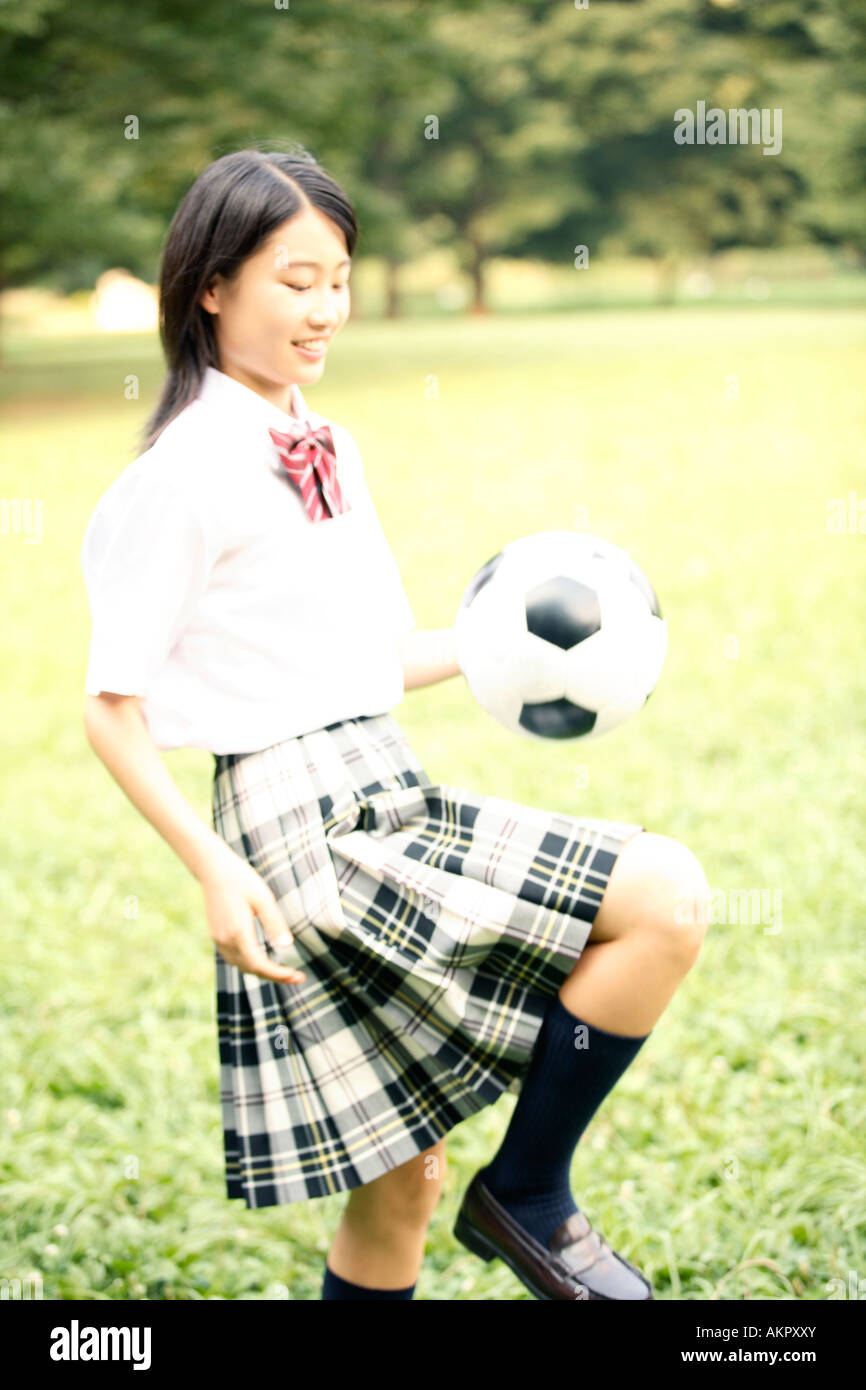 High school uniform girl skirt hi-res stock photography and images - Alamy