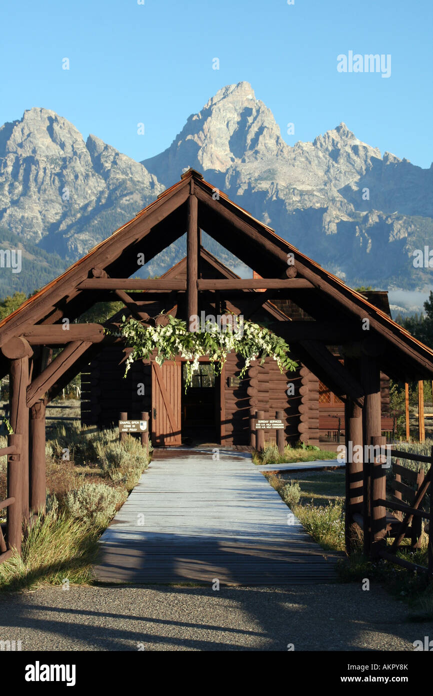 The Chapel of the Transfiguration, Moose, Jackson Hole, Wyoming Stock