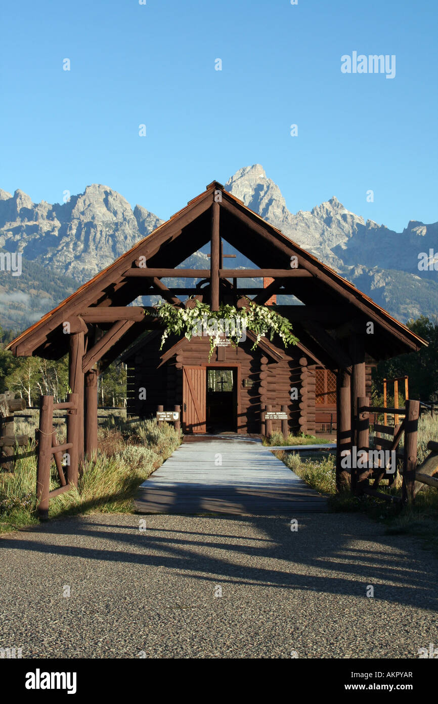 The Chapel of the Transfiguration, Moose, Jackson Hole, Wyoming Stock