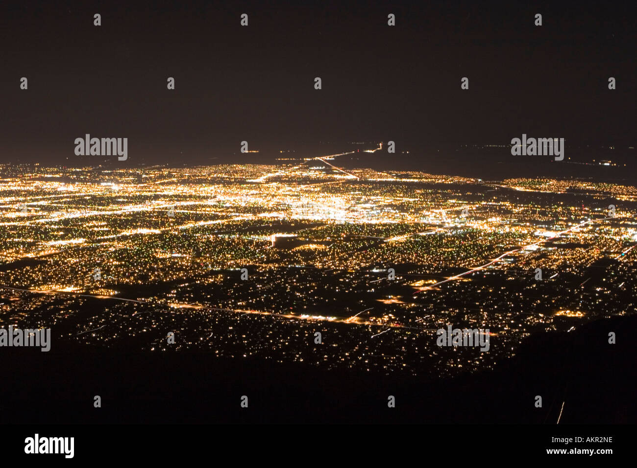 Albuquerque Nightlights Stock Photo Alamy
