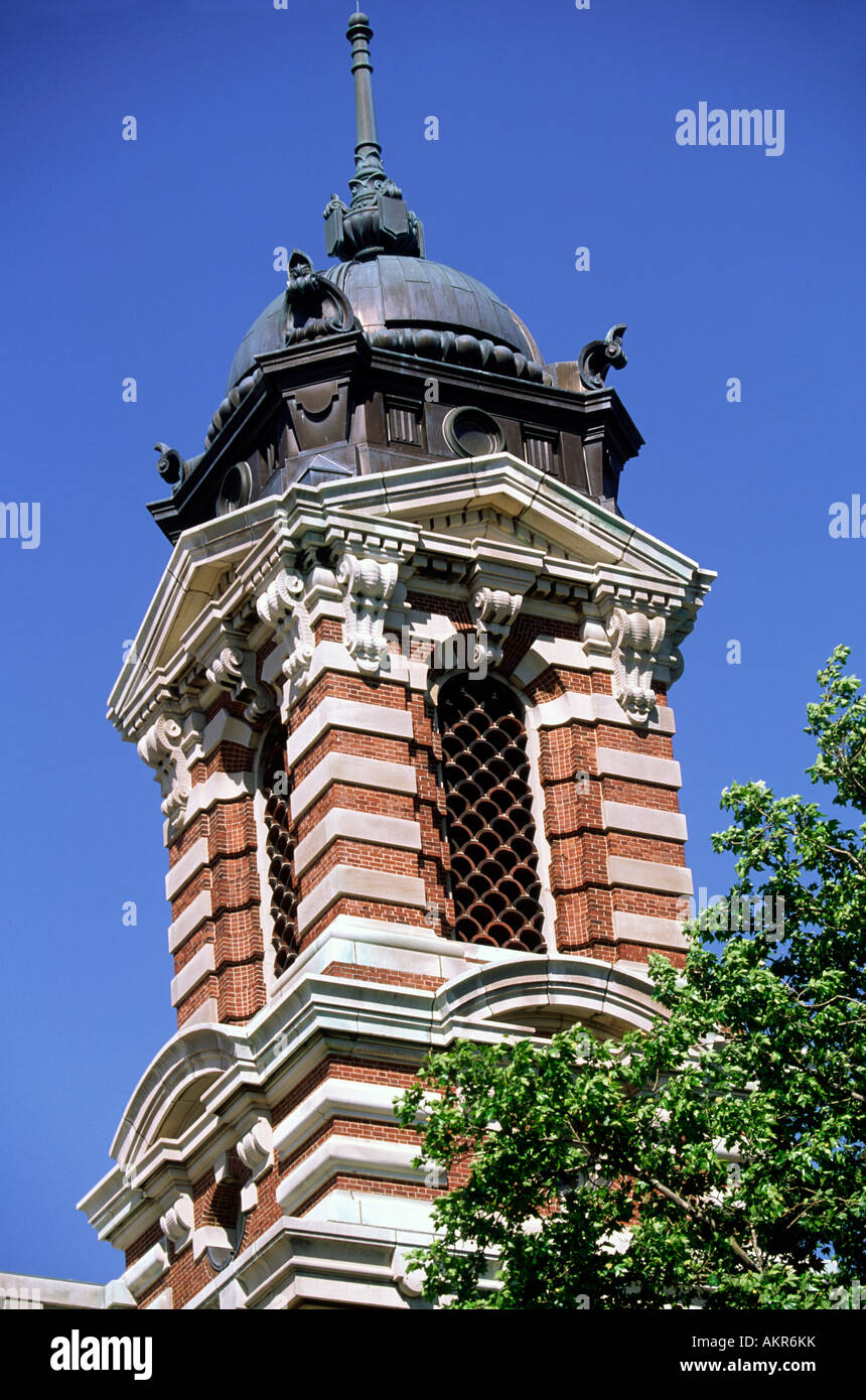 Detail of the main building on Ellis Island Stock Photo Alamy