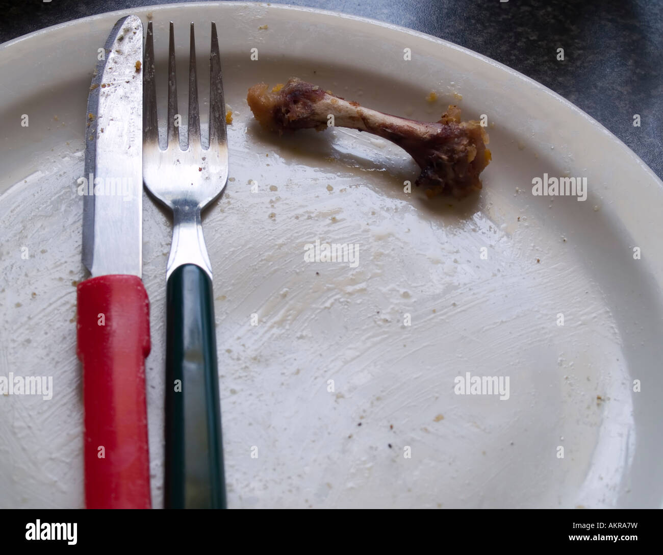 Leftover Chicken Bone Stock Photo Alamy