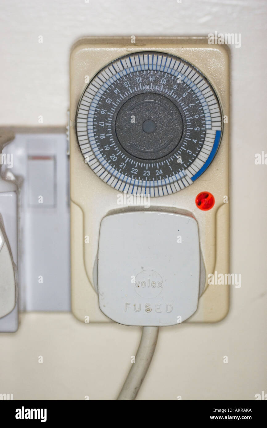 Timer for controlling household appliances on mains electricity Stock