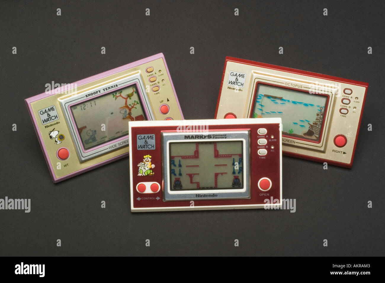 Nintendo Game Watch Snoopy Tennis marios cement factory octopus Gadget  Vintage Computer Stock Photo - Alamy