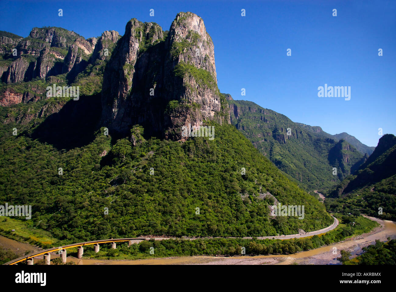 view from the train, copper canyon railway Stock Photo Alamy