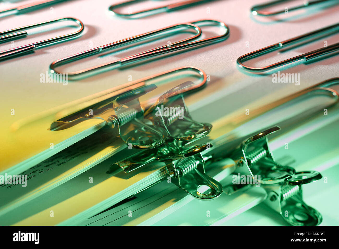 Paperclips and Documents Stock Photo Alamy