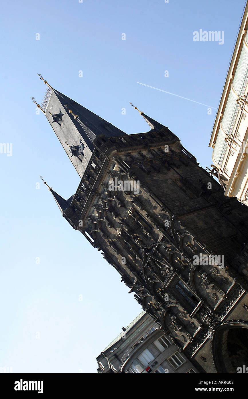 powder gate in prague, czech republic Stock Photo - Alamy