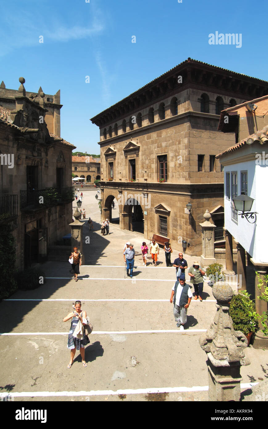 Part of large "Spanish Village" retail shopping complex with numerous