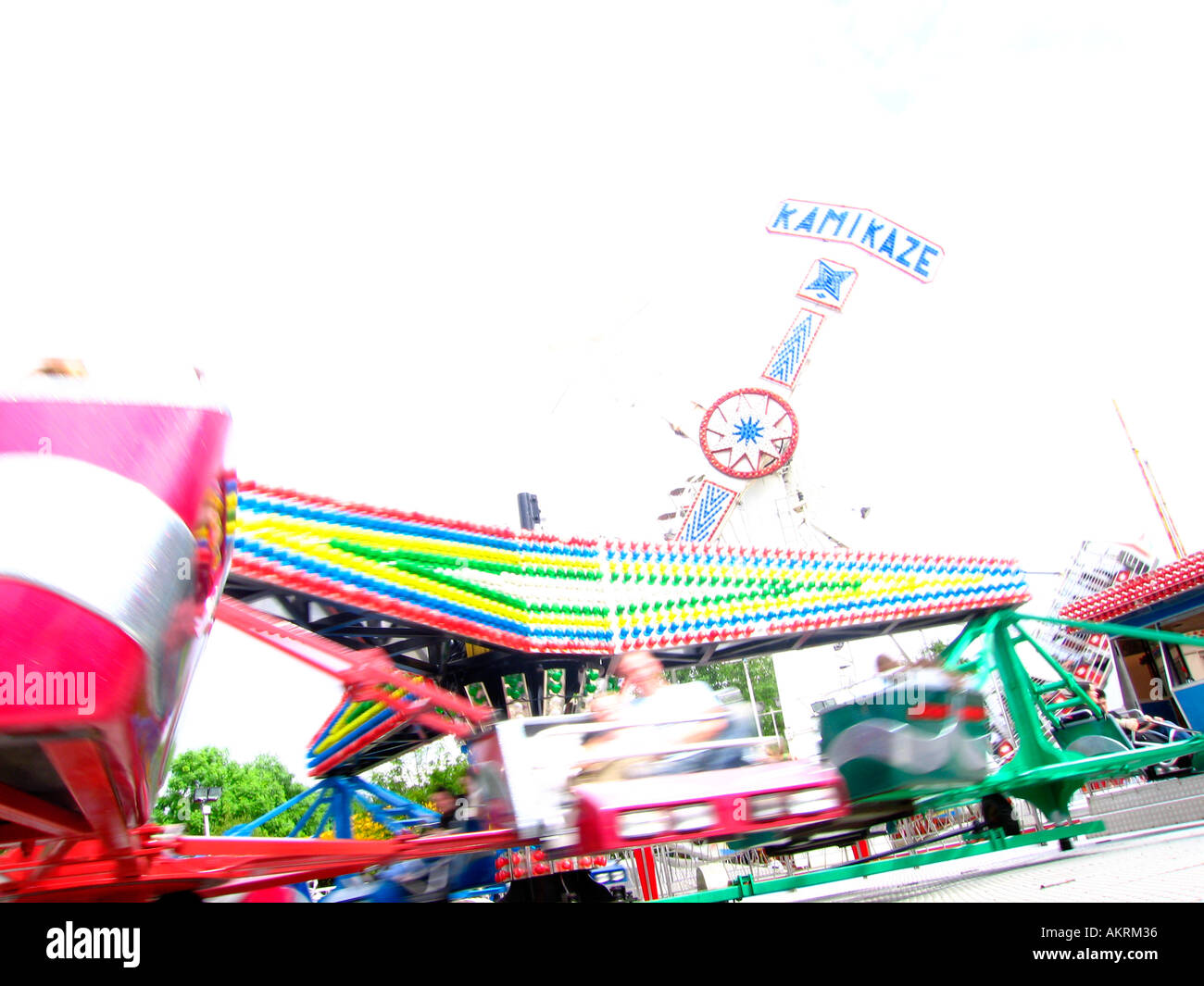 Abstract motion on Twister fairground ride Stock Photo - Alamy