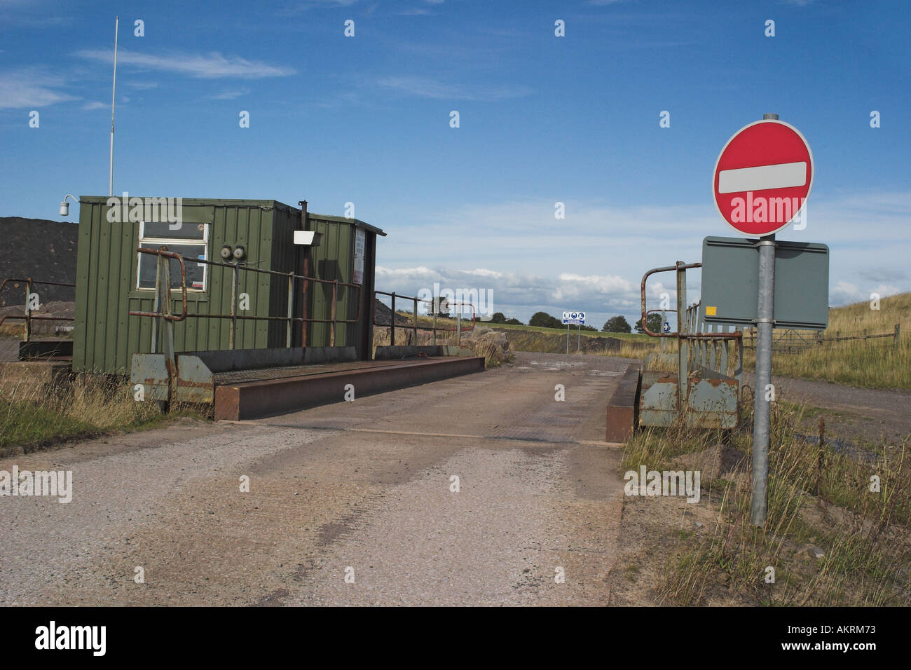 weighing station now disused in a quarry Stock Photo