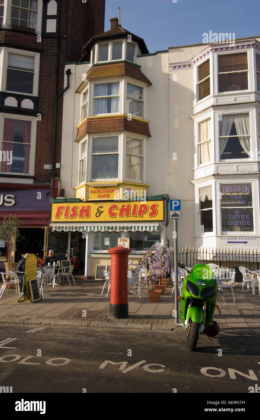 Fish and Chips Weymouth Seafront Dorset England Stock Photo Alamy