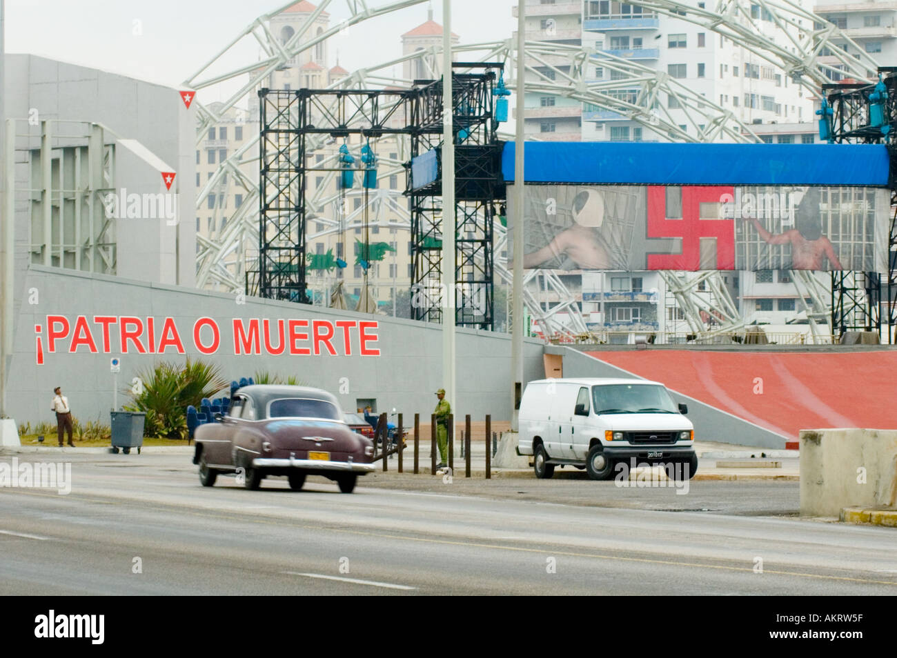 Political Poster Havana Cuba Stock Photo