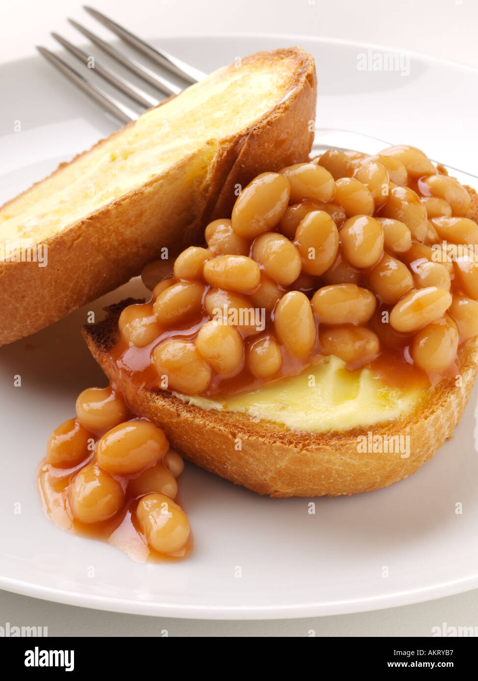 Baked Beans on Toast Stock Photo Alamy