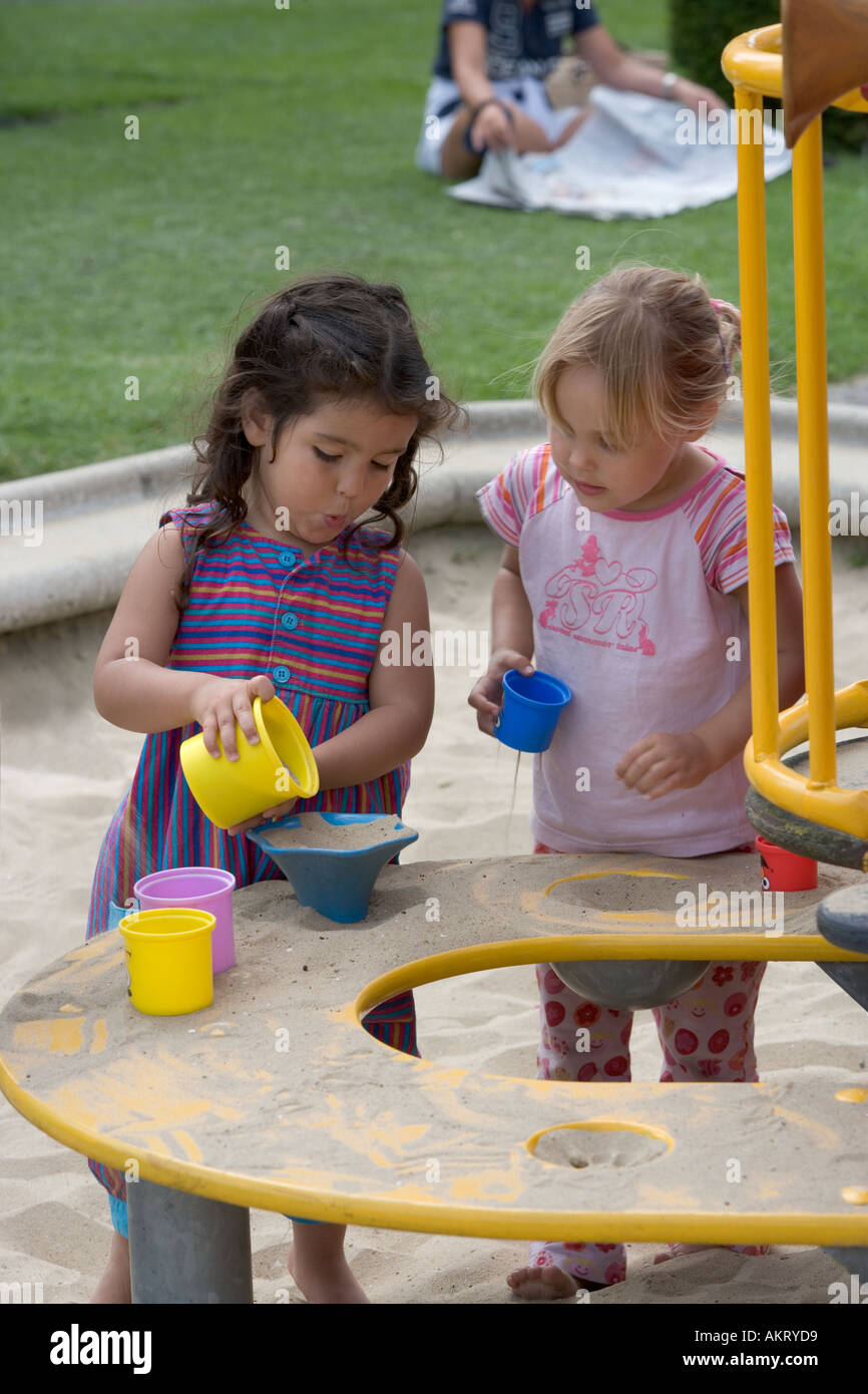 girls sand pit