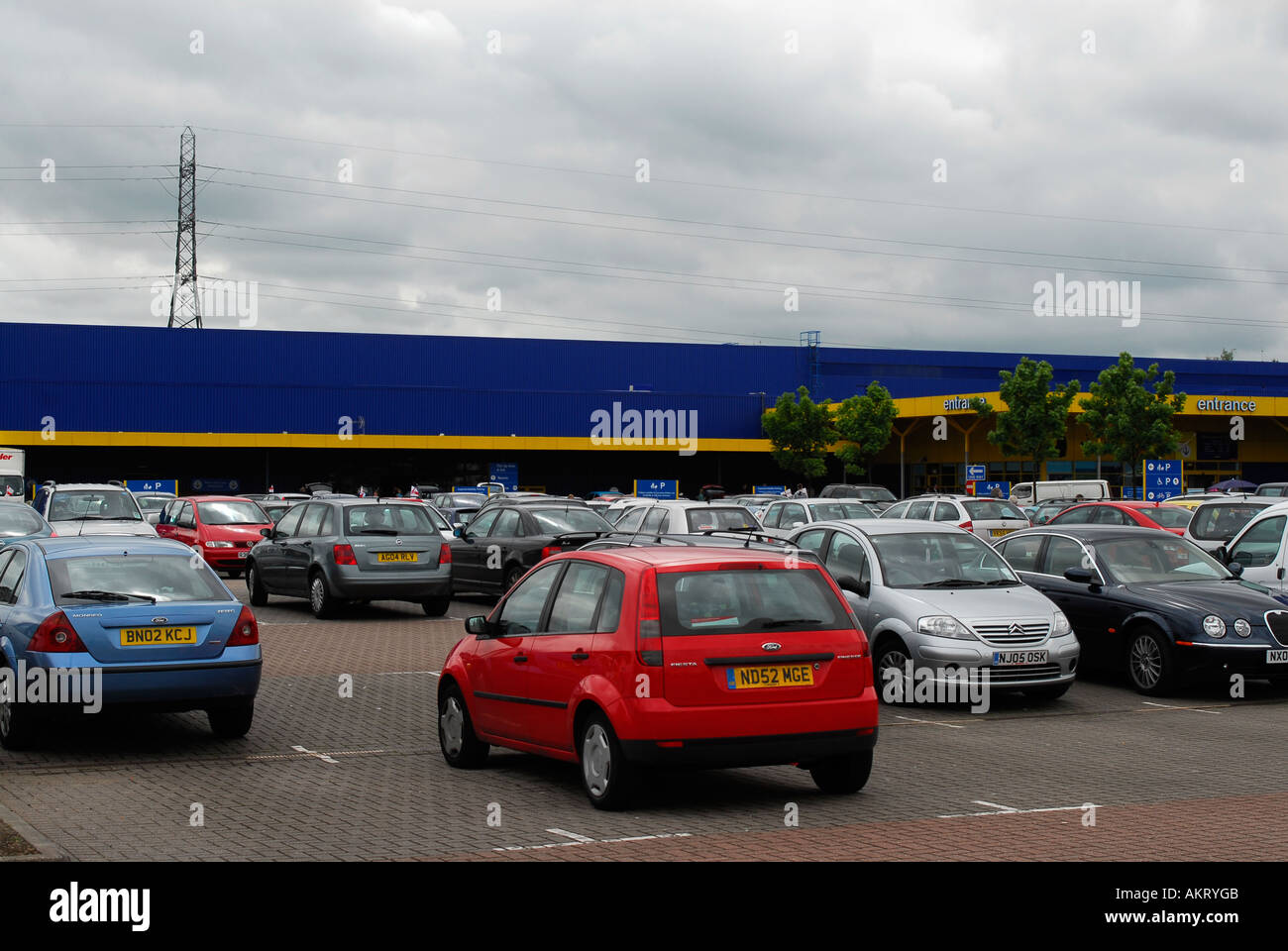 Cars In Car Park Of Ikea Store Gateshead Uk Stock Photo 8608586