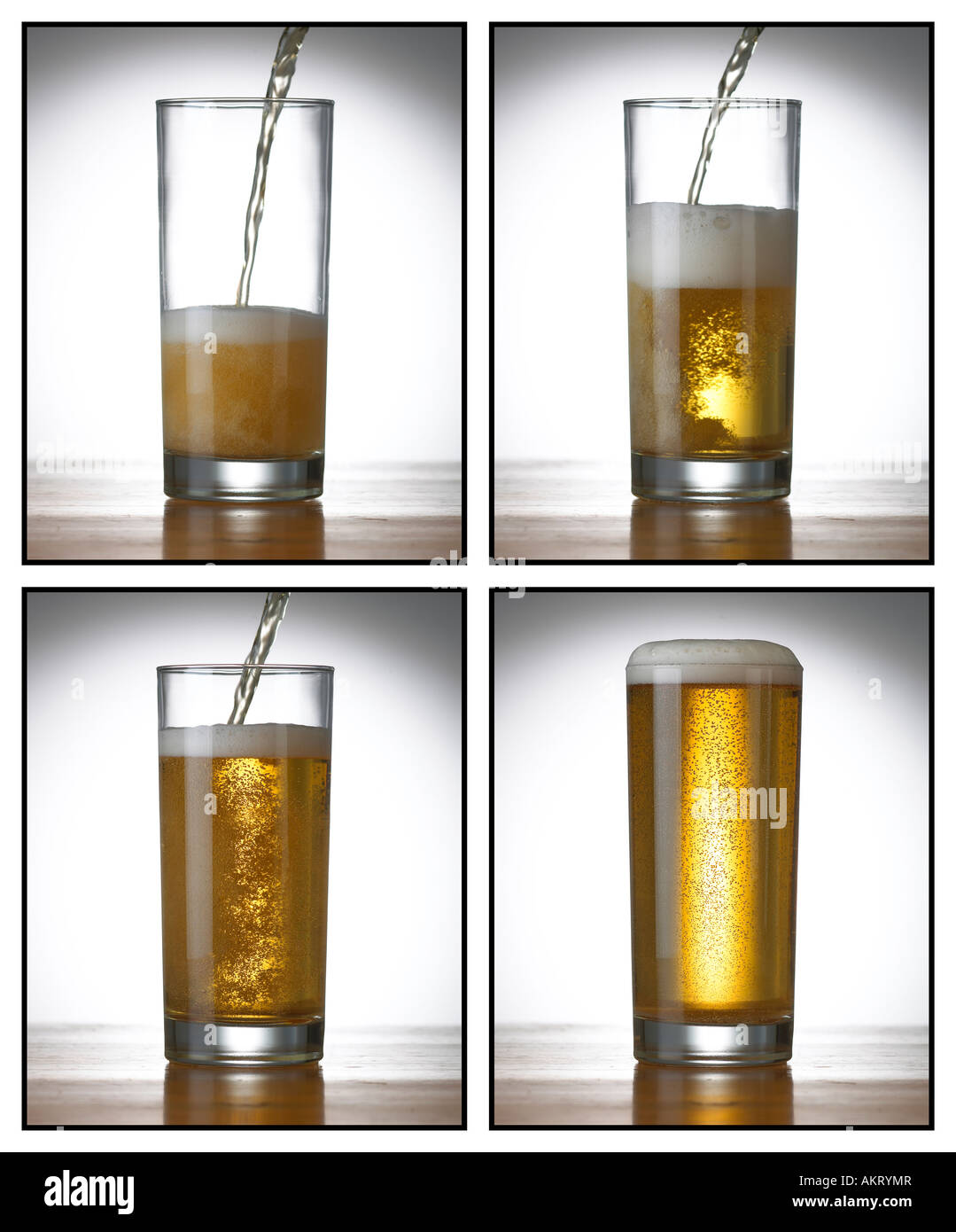 Beer pouring into glass High Resolution Stock Photography and Images