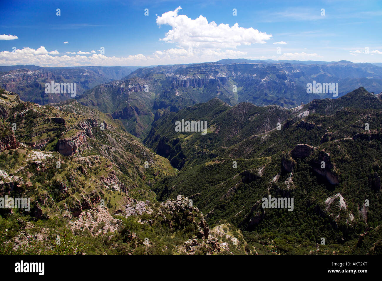 the view at divisadero, a vantage point along the copper canyon railway, mexico Stock Photo