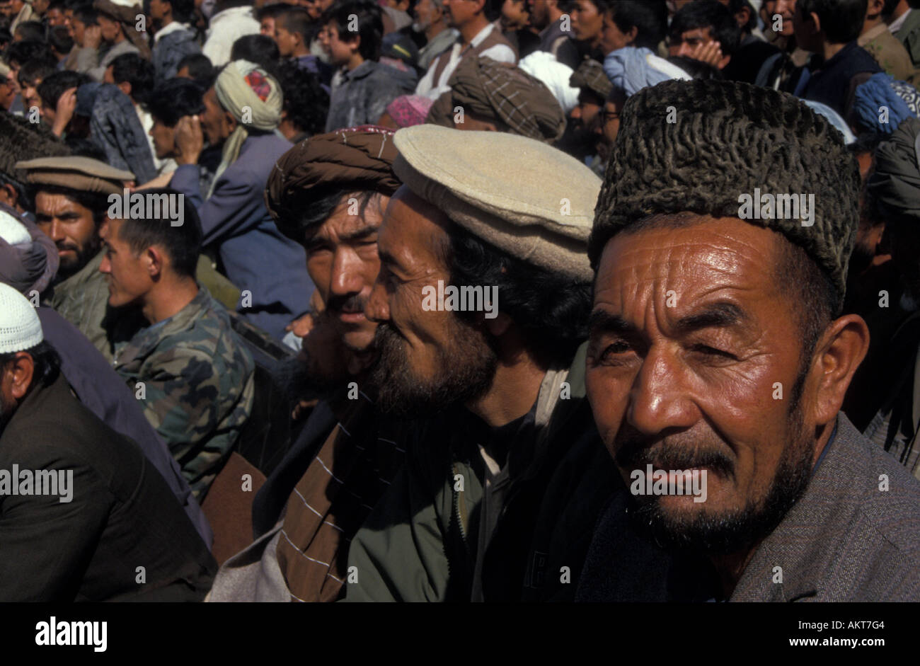 Hazara faces Kabul Afghanistan Stock Photo