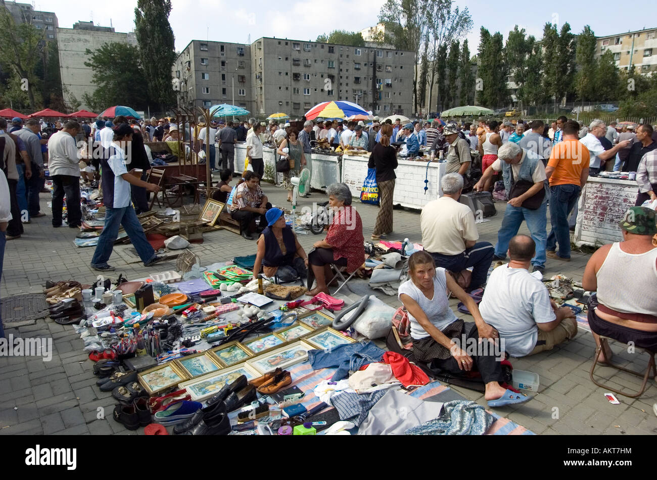 Flea market in Bucharest Romania Stock Photo Alamy