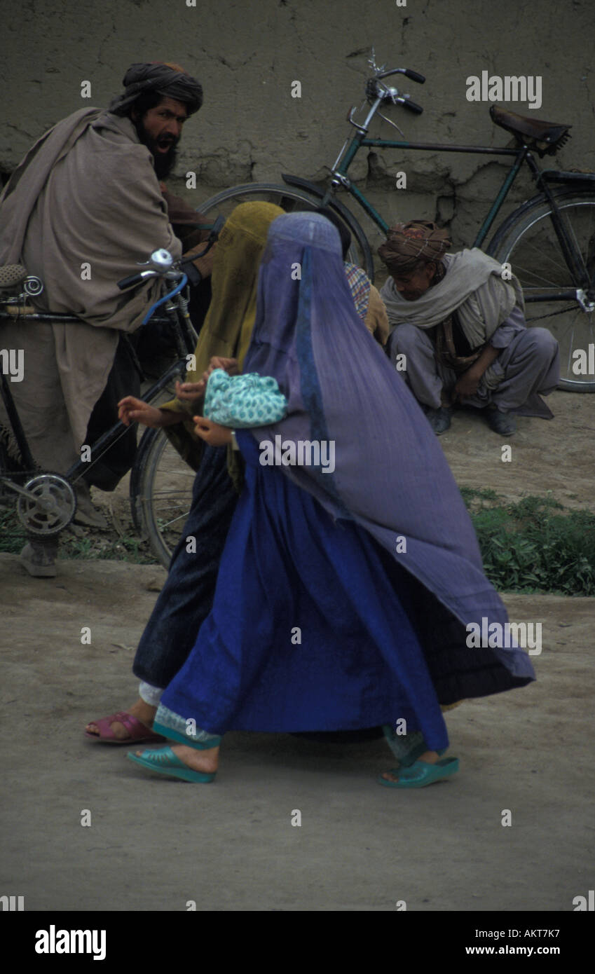 Hazara Shia Muslim Afghani women in burkha Kabul Afghanistan Stock Photo