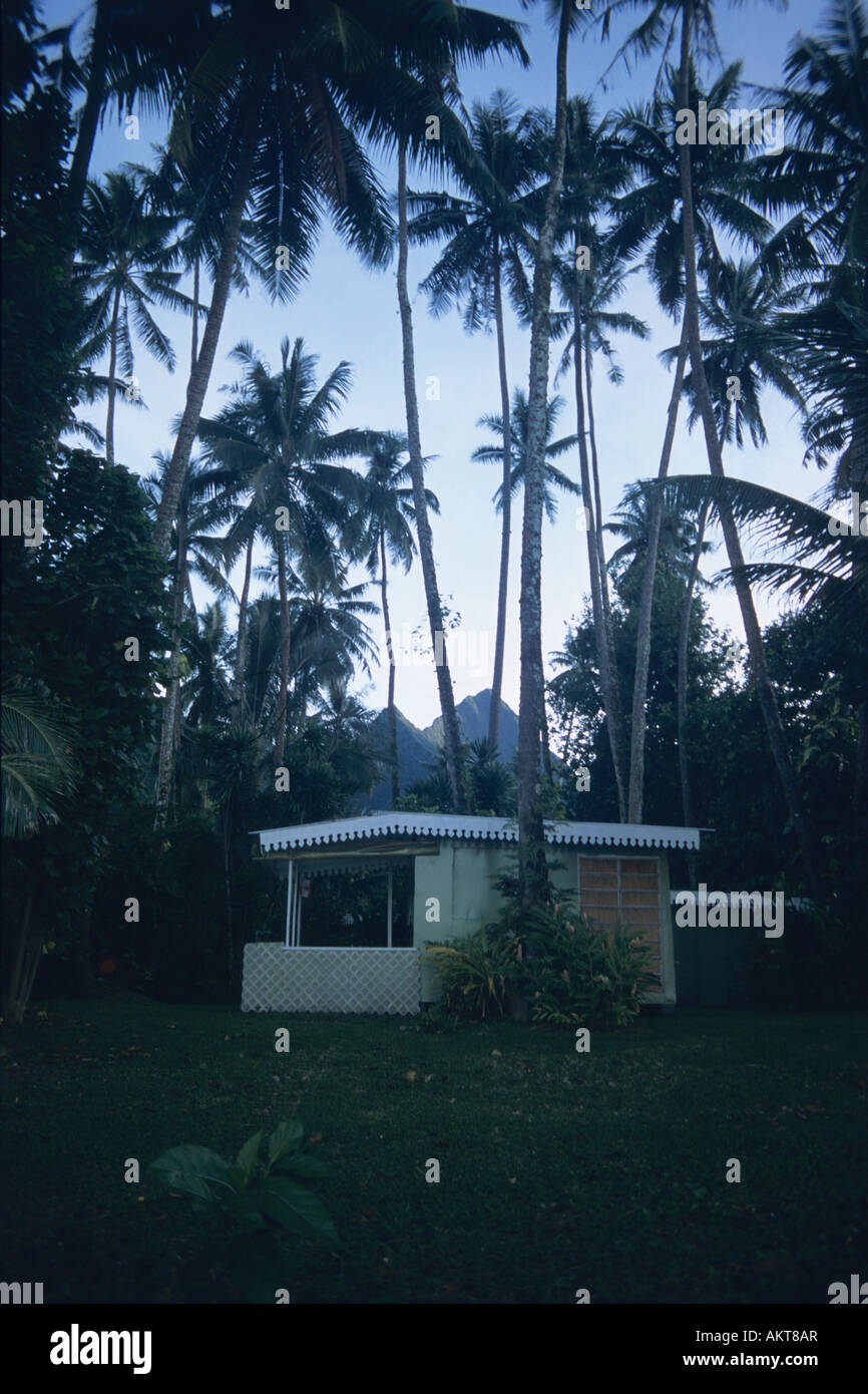 Tahitian House, Sunrise in Tahiti, French Polynesia Stock Photo Alamy
