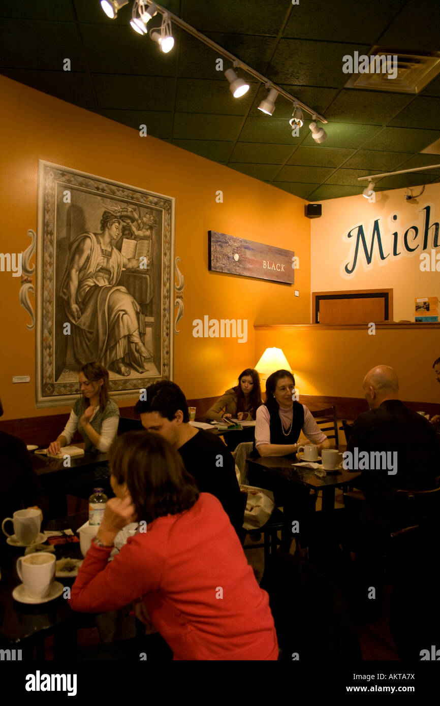 Coffee shop in Madison Wisconsin Stock Photo Alamy