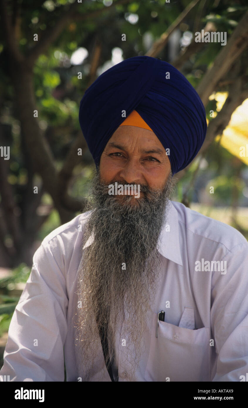 Friendly Sikh Man, The Golden Temple, Amritsar, Punjab, India Stock