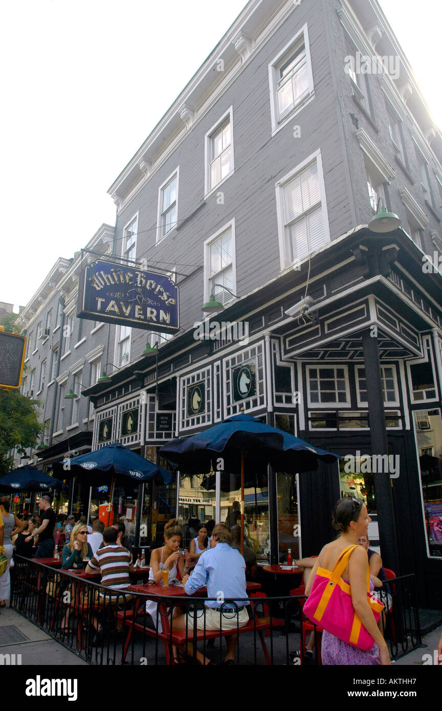 The White Horse Tavern on Hudson Street in West Greenwich Village where  Dylan Thomas drank Stock Photo - Alamy