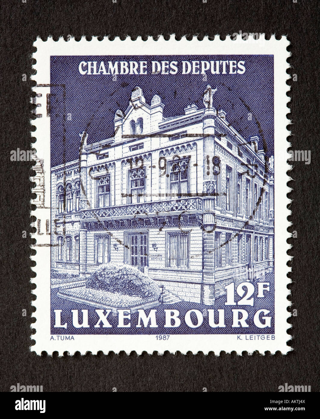 Luxembourg postage stamp Stock Photo