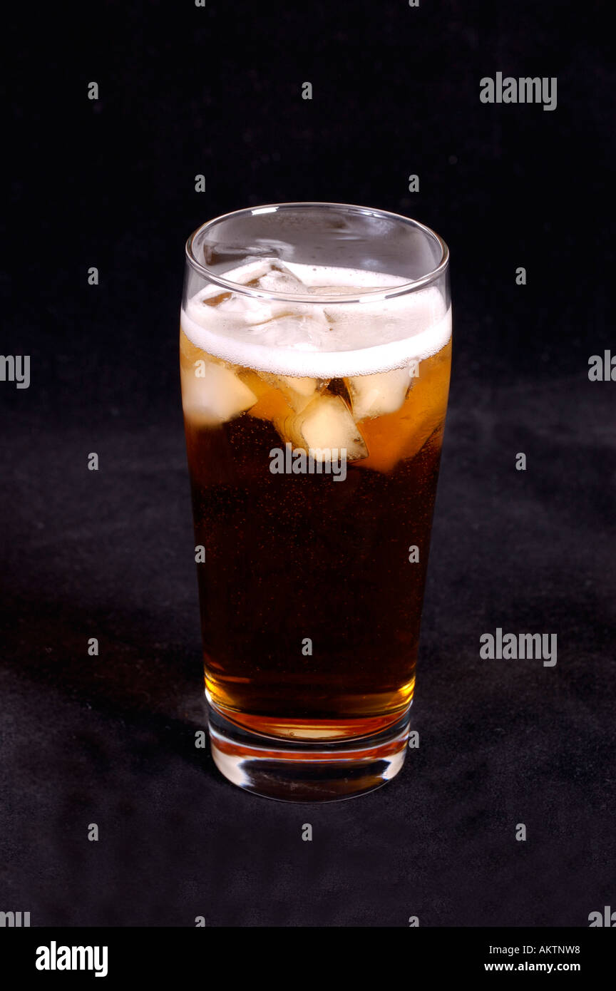 Glass of iced West Country cider Stock Photo
