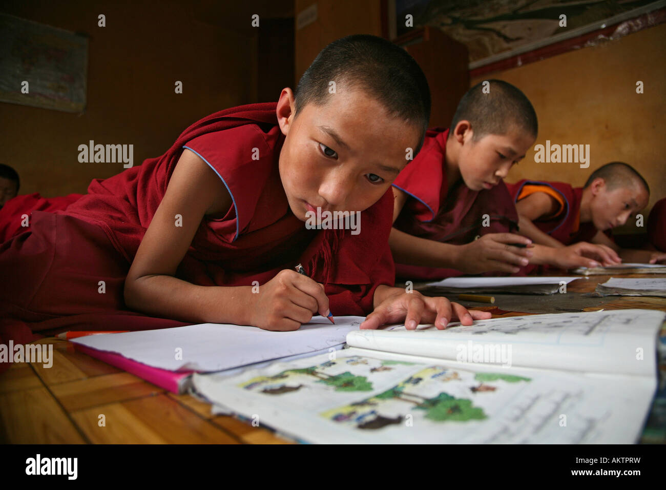 The majority of monks in Nepal are refugees from Tibet and live in