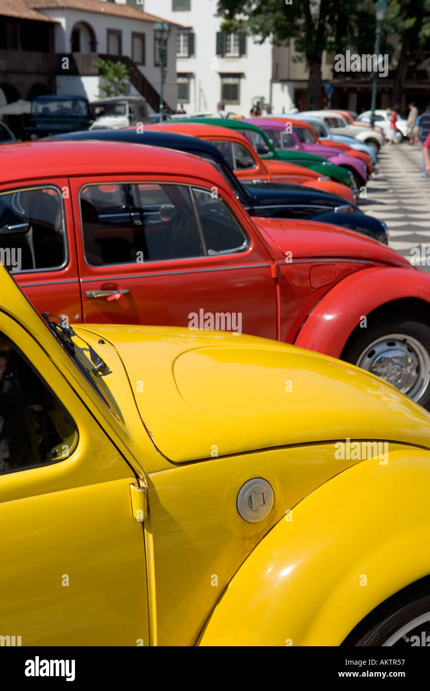 Volkswagen car meet (Clube Carocha da Madeira), Praca do Municipio (Main Square), Funchal, Madeira, Portugal Stock Photo