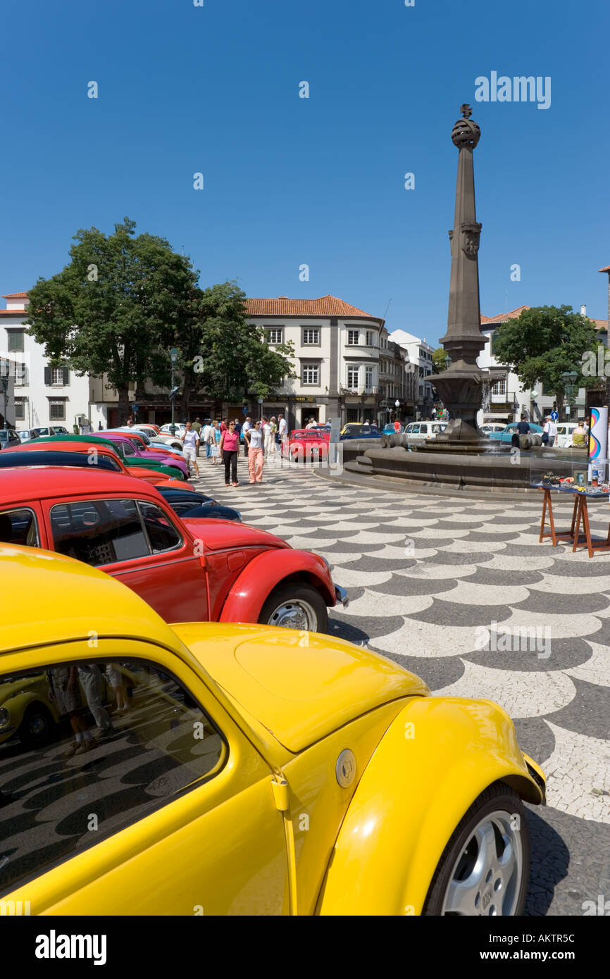 Volkswagen car meet (Clube Carocha da Madeira), Praca do Municipio (Main Square), Funchal, Madeira, Portugal Stock Photo