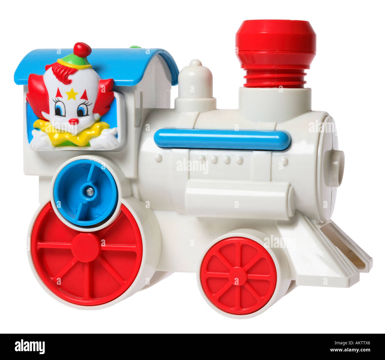 Toy Train with Clown Stock Photo