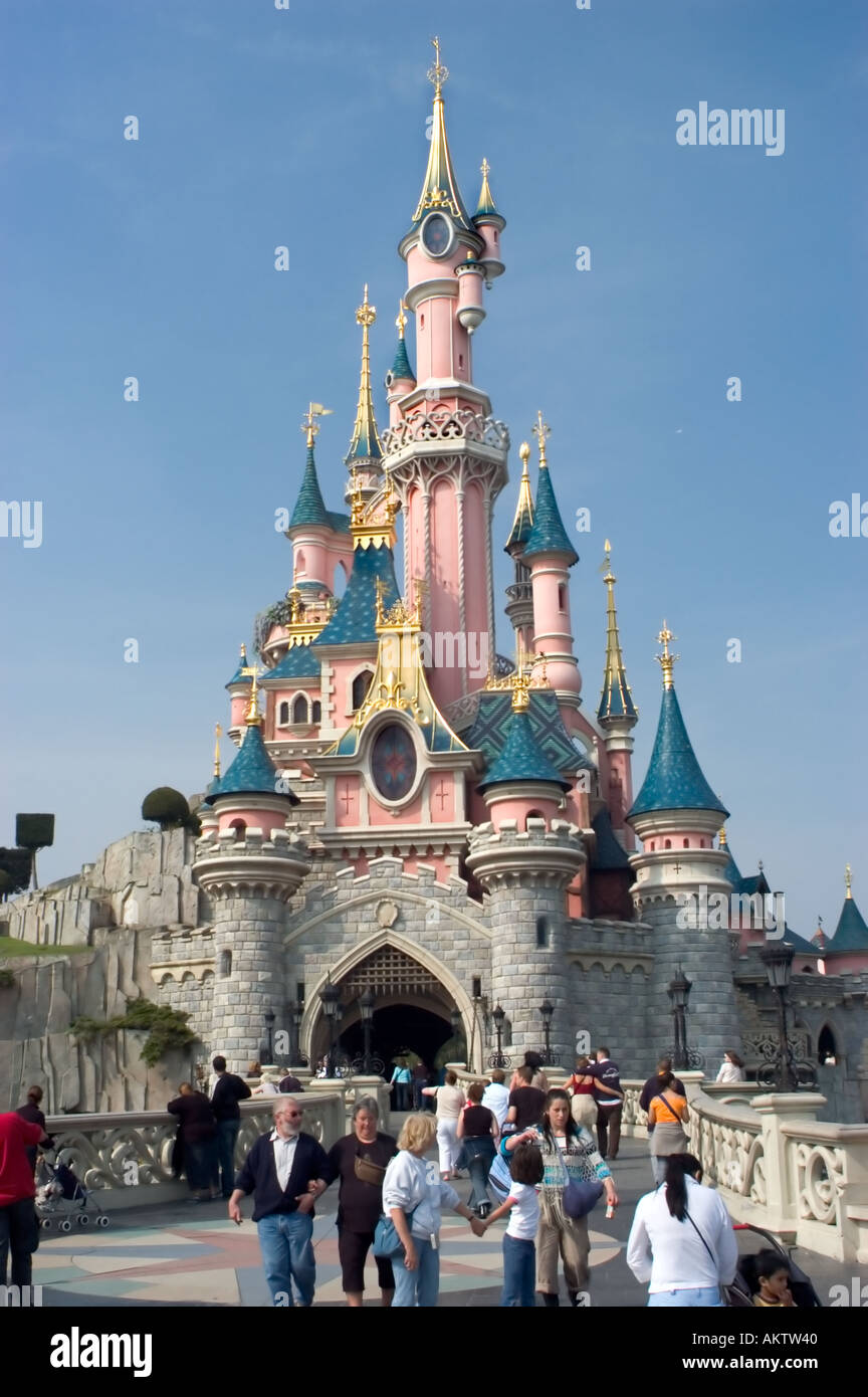 Sleeping Beauty Castle Within Fantasyland Disneyland Paris Marne-la-Vallee  Chessy France Stock Photo - Alamy