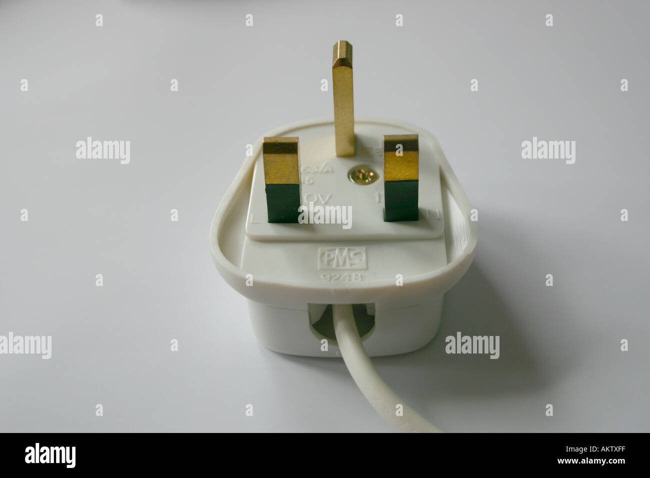 Three pin electrical plug irish and british standard Stock Photo Alamy