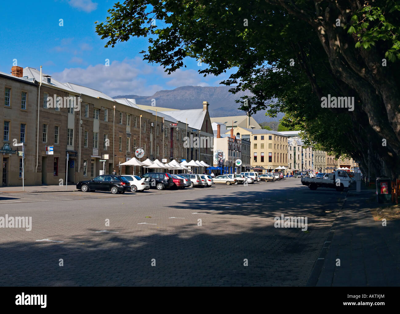 Salamanca Place Hobart Tasmania Stock Photo Alamy