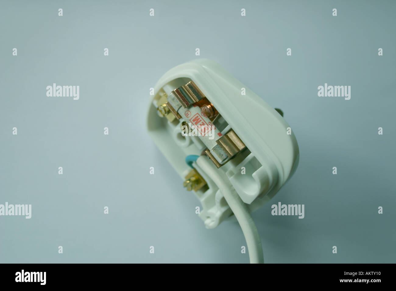 Three pin electrical plug irish and british standard, 13 amp fused Stock Photo Alamy