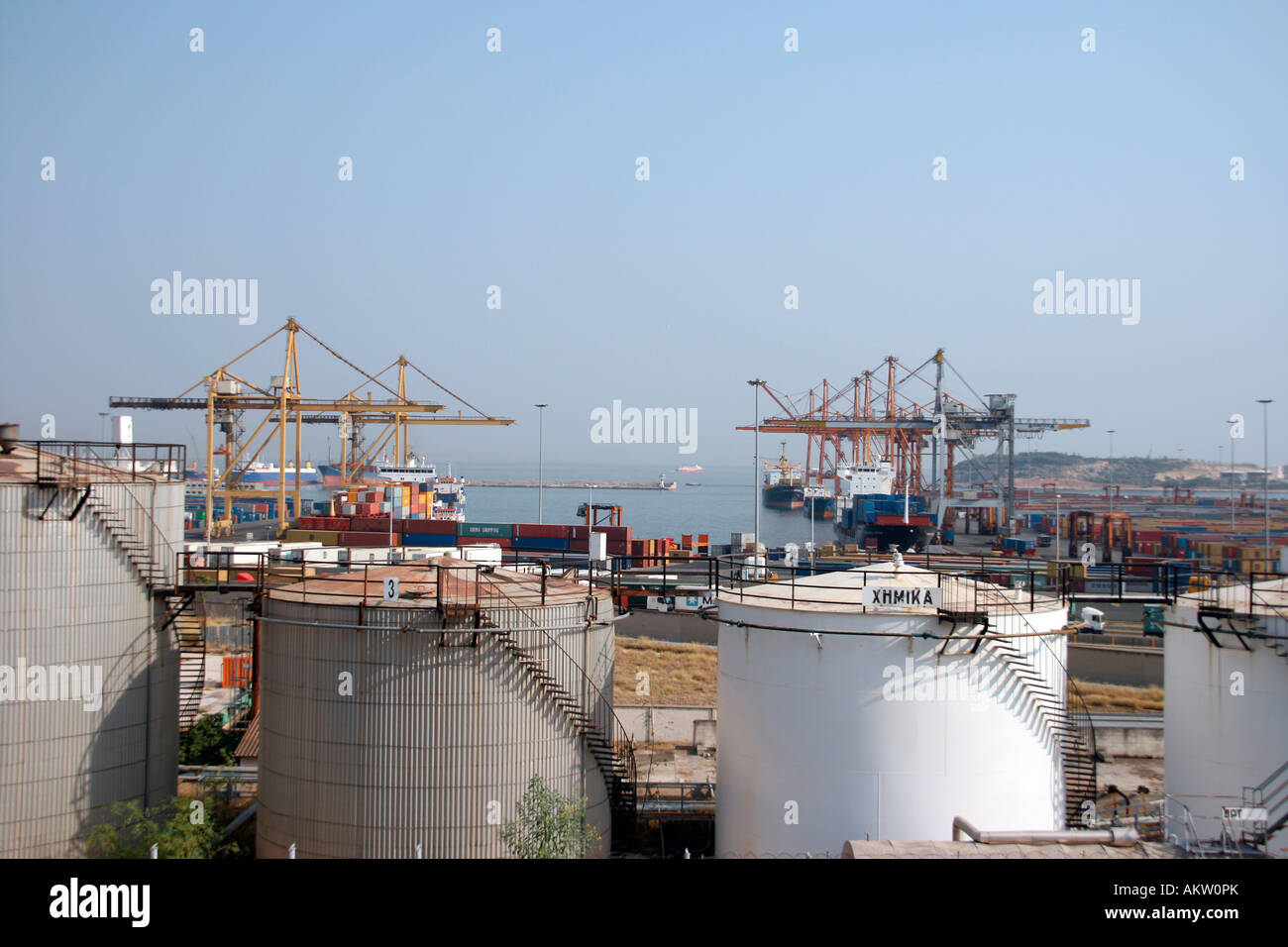 chemical tanks and cargo port transportation industry at the port of ...