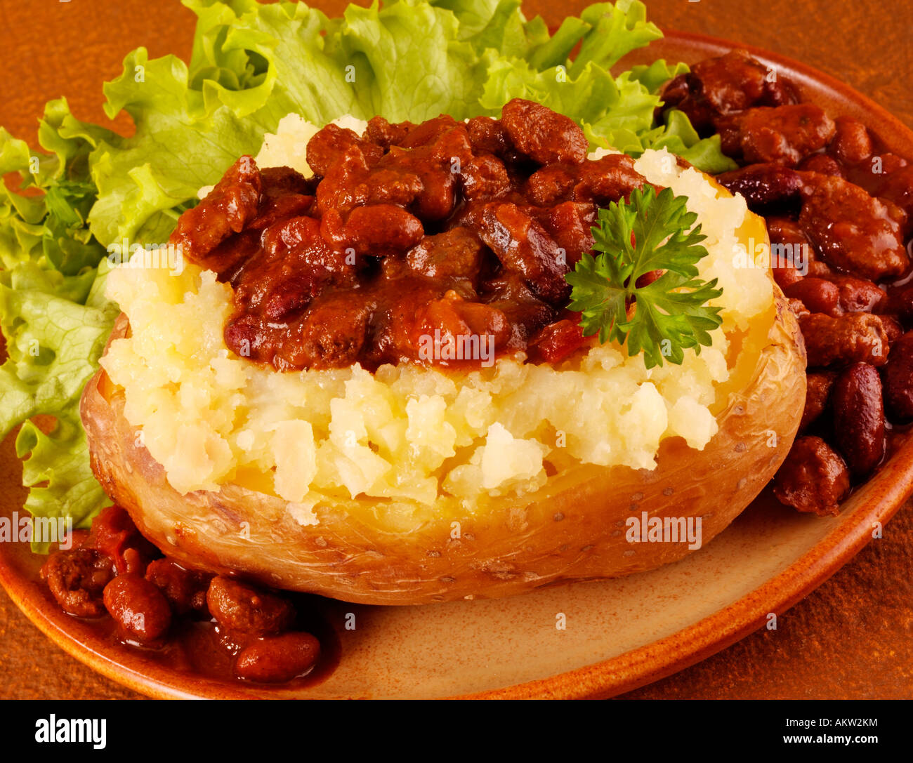 BAKED POTATO WITH CHILLI CON CARNE Stock Photo Alamy