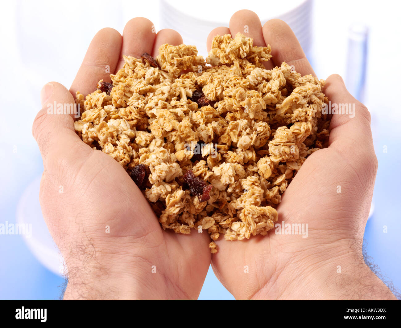 HANDFUL OF GRANOLA Stock Photo Alamy