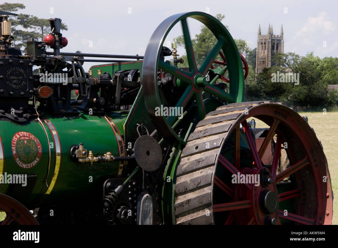 Steam Roler Vehicle Restored steam roller on display at a vintage vehicle rally, Suffolk UK ...