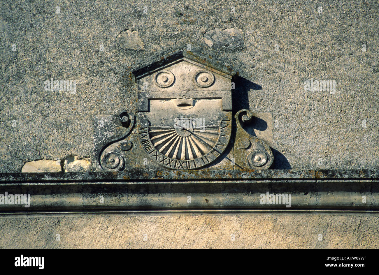 Stone sundial, France. Stock Photo