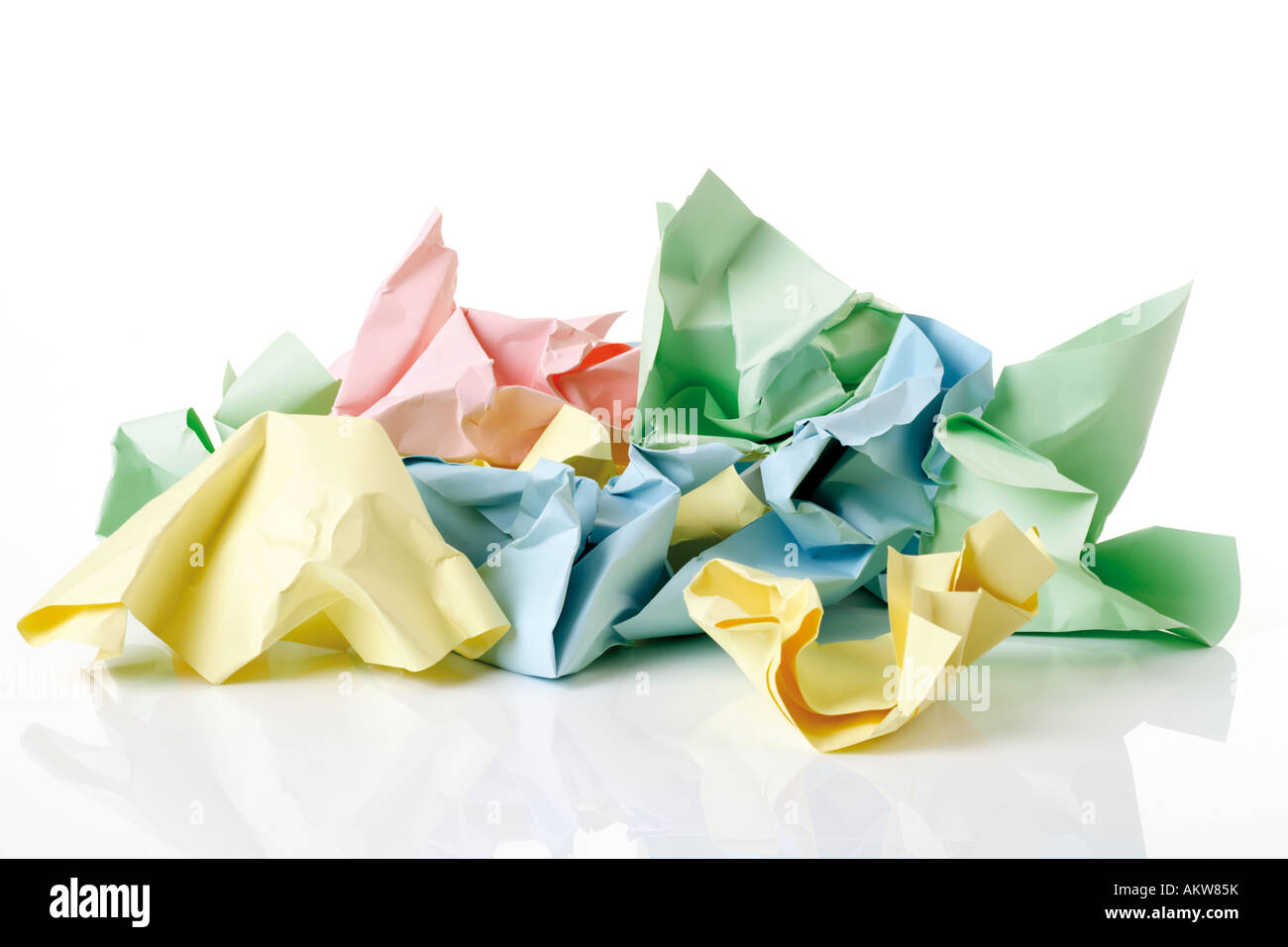 Crumpled paper, close-up Stock Photo