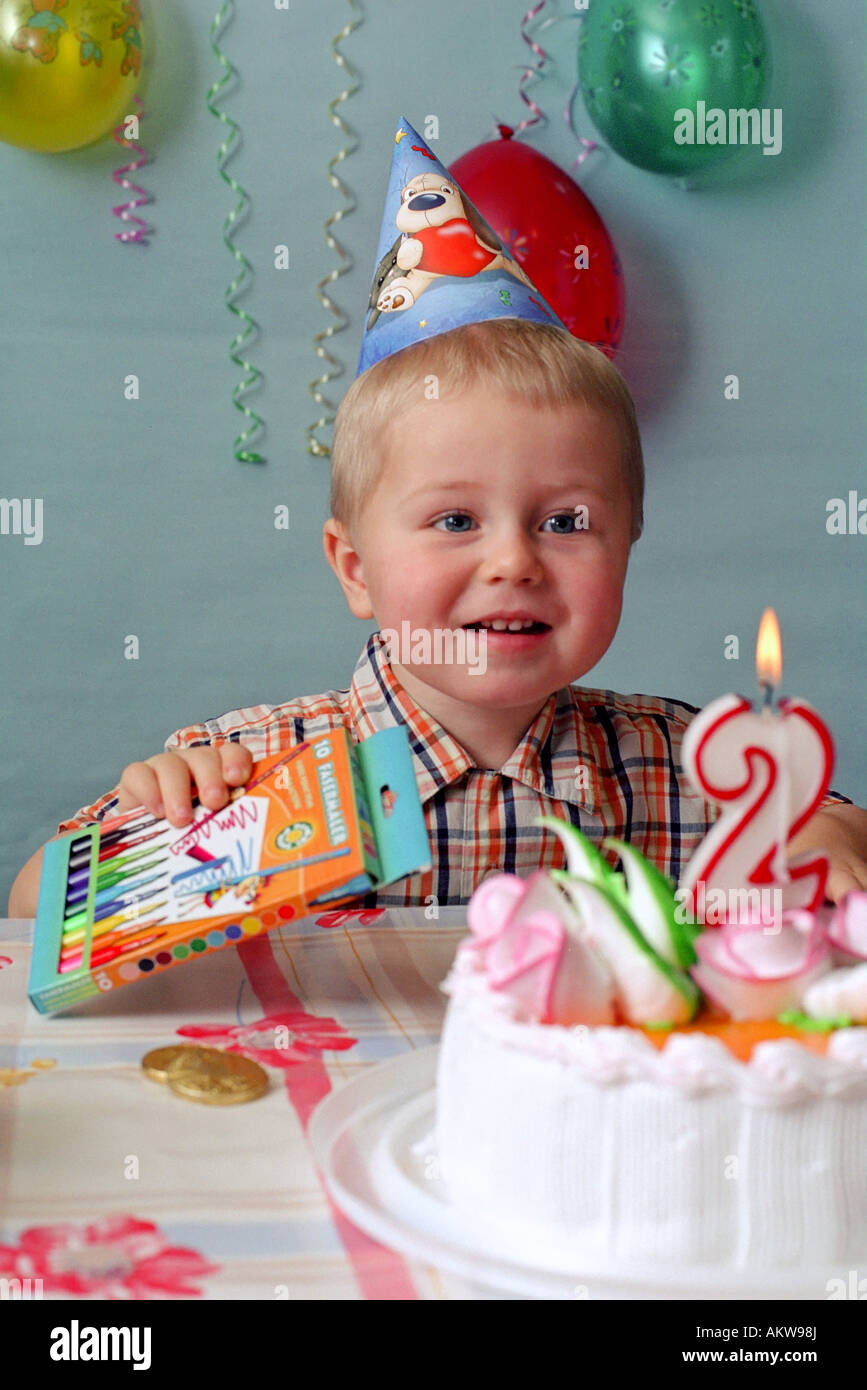 Child birthday Stock Photo